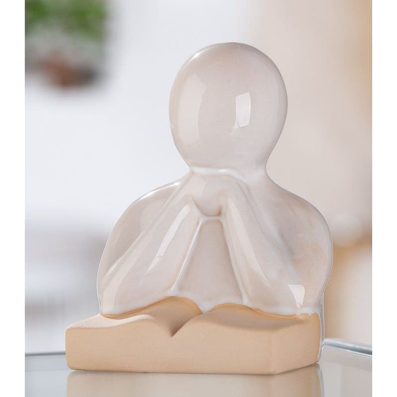 Béžové porcelánové záložky "Der Leser" 1