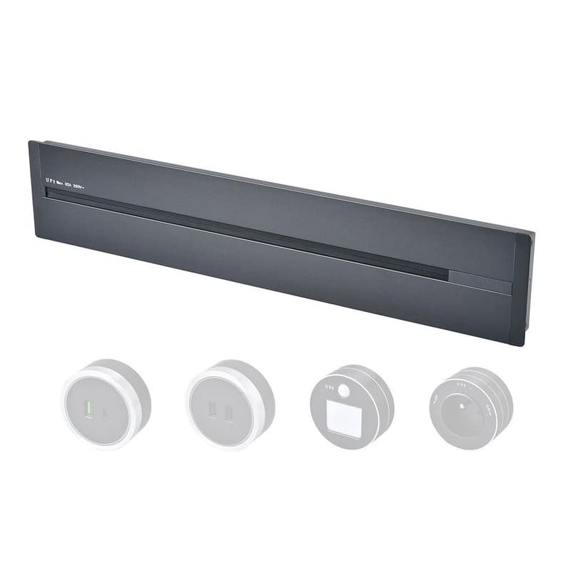 Zásuvková lišta - zápustná Viking LZ40G/230V,50Hz/40cm dĺžka/sivá/až 5 modulov/IP20/hliník/zápustná