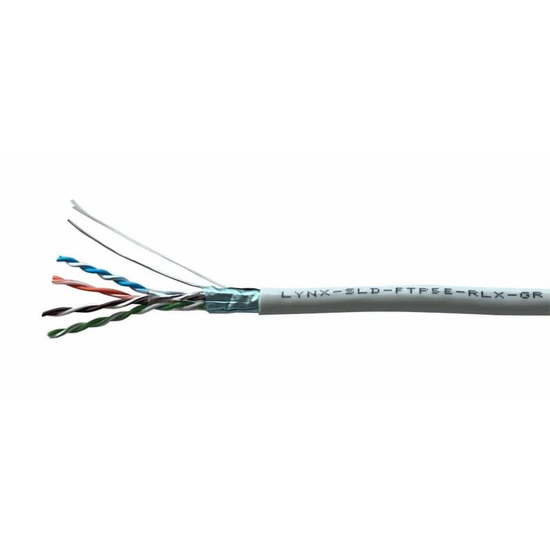 FTP kábel LYNX REELEX AIR, Cat5E, drôt, PVC, Eca, sivý, 305m