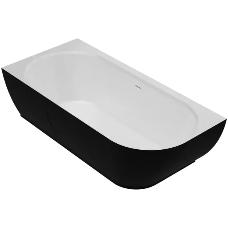 Vaňa Nelza 175x82 pravý konglomerát čierna/biela matná 1