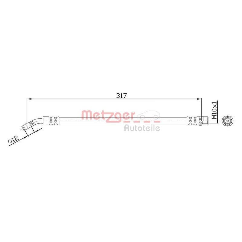 METZGER Brzdová hadica 4113680 1