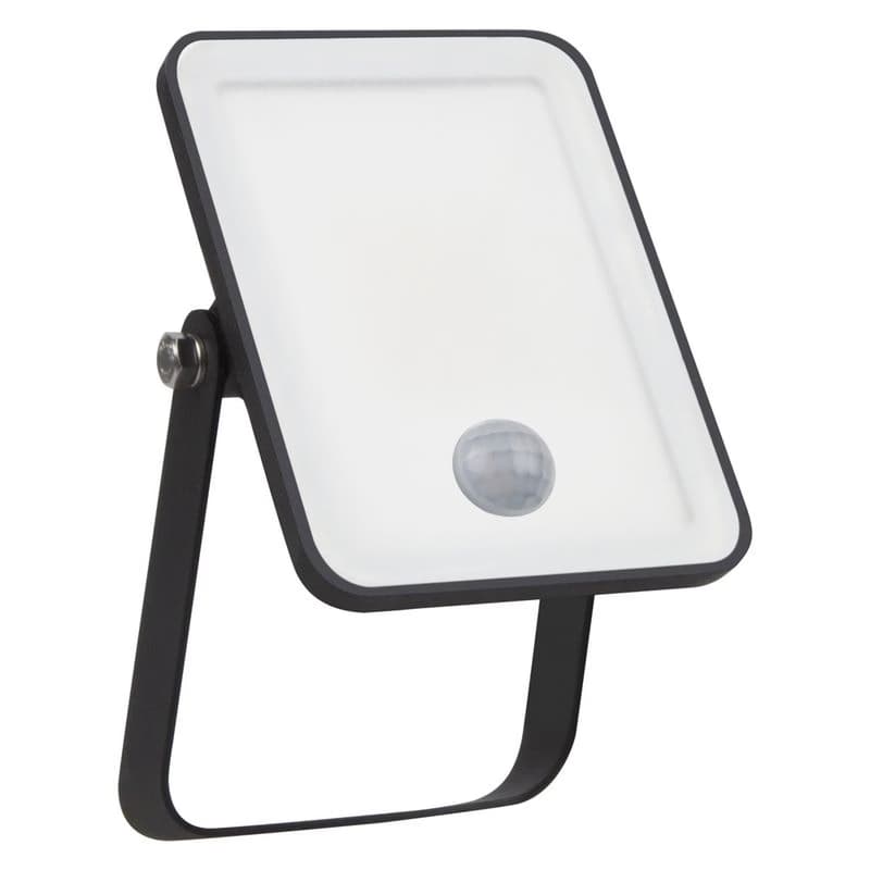 LED reflektor lampa vonkajšia halogén so senzorom pohybu a súmraku 10W 950lm 4000K neutrálna čierna IP65 Osram 1