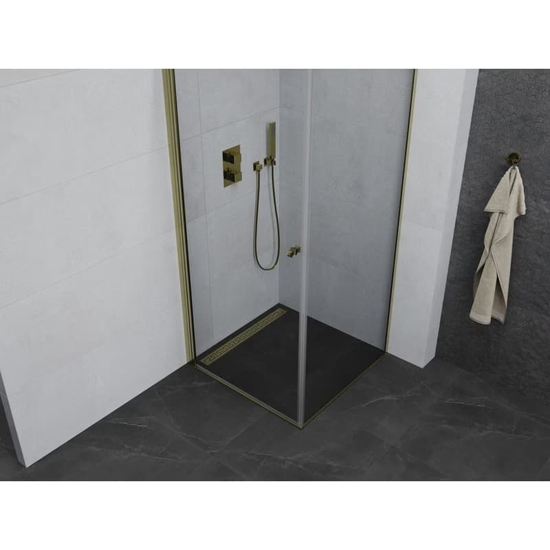 MEXEN/S - PRETORIA sprchovací kút 70x70, transparent, zlatá 852-070-070-50-00 4