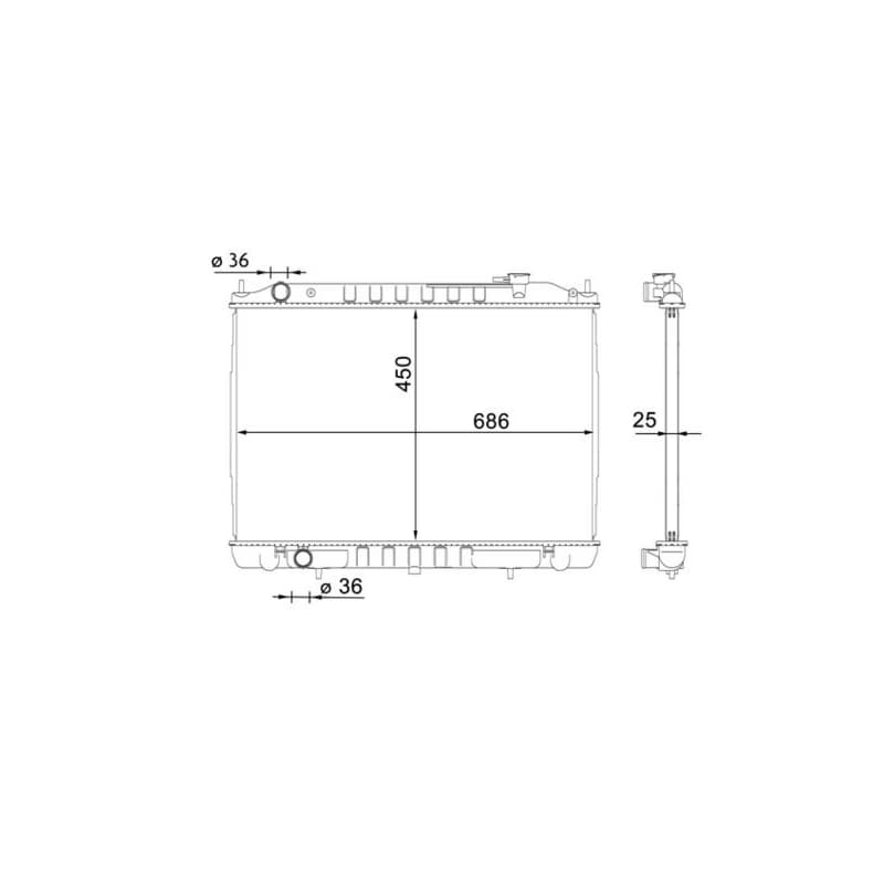 MAHLE ORIGINAL Chladič motora CR 1701 000S 1