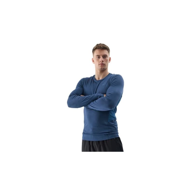 Pánske tréningové tričko s dlhým rukávom 4F LONGSLEEVE FNK-WSS24TFLOM183-32S-DENIM 1