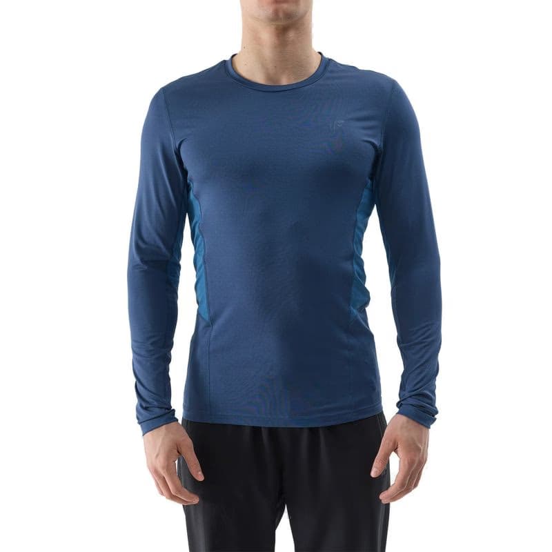 Pánske tréningové tričko s dlhým rukávom 4F LONGSLEEVE FNK-WSS24TFLOM183-32S-DENIM 2