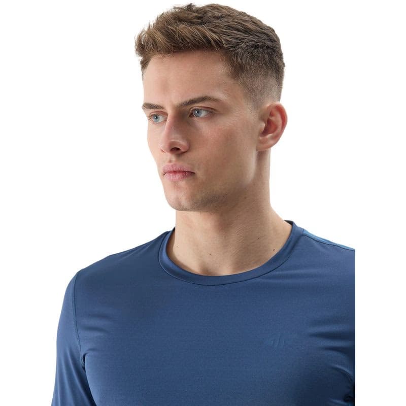 Pánske tréningové tričko s dlhým rukávom 4F LONGSLEEVE FNK-WSS24TFLOM183-32S-DENIM 3