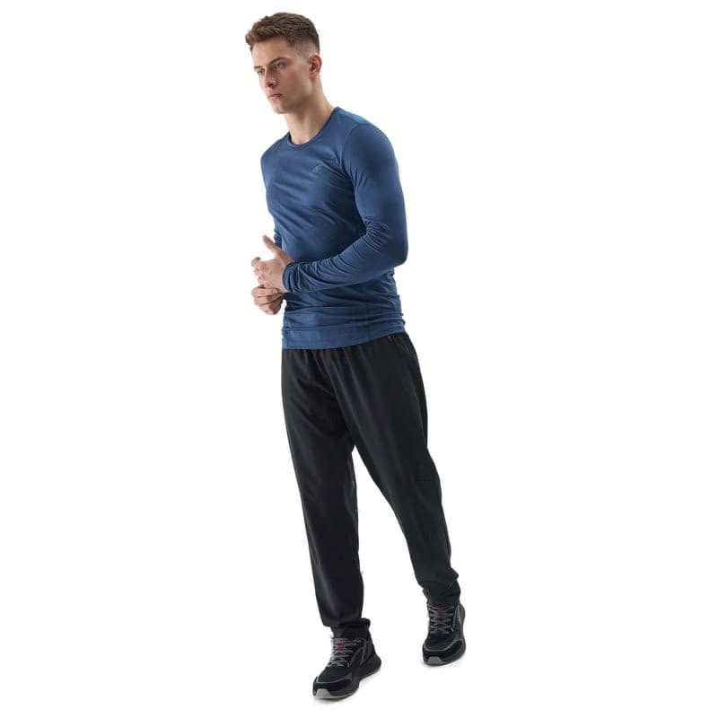Pánske tréningové tričko s dlhým rukávom 4F LONGSLEEVE FNK-WSS24TFLOM183-32S-DENIM 5