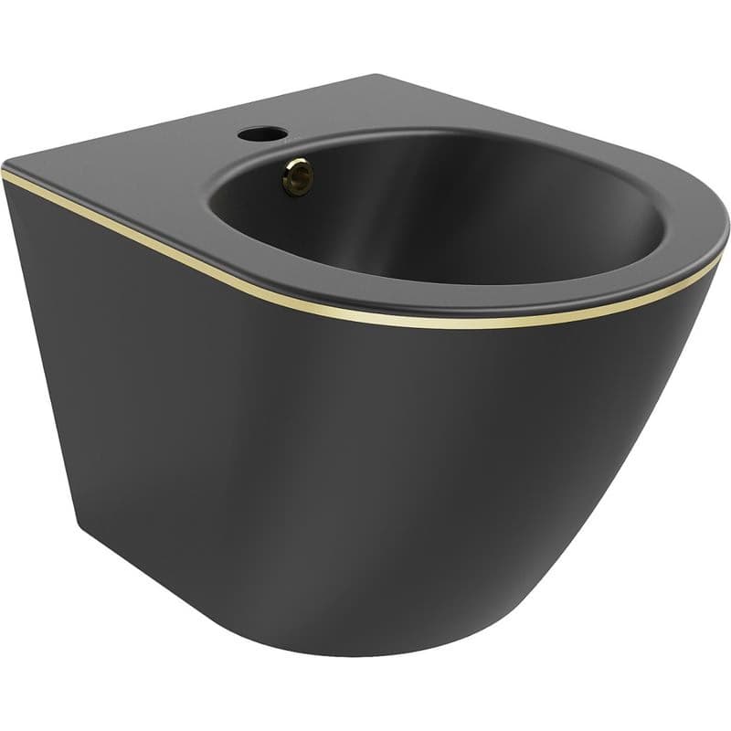 MEXEN - Lena bidet závesný, čierna mat/zlatá linka 35224875 1