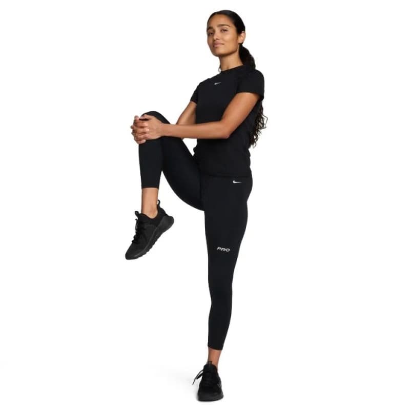Dámske legíny NIKE PRO W NP DF MR 7 8 TIGHT TT-010 BLACK IRON GREY WHITE WHITE 2