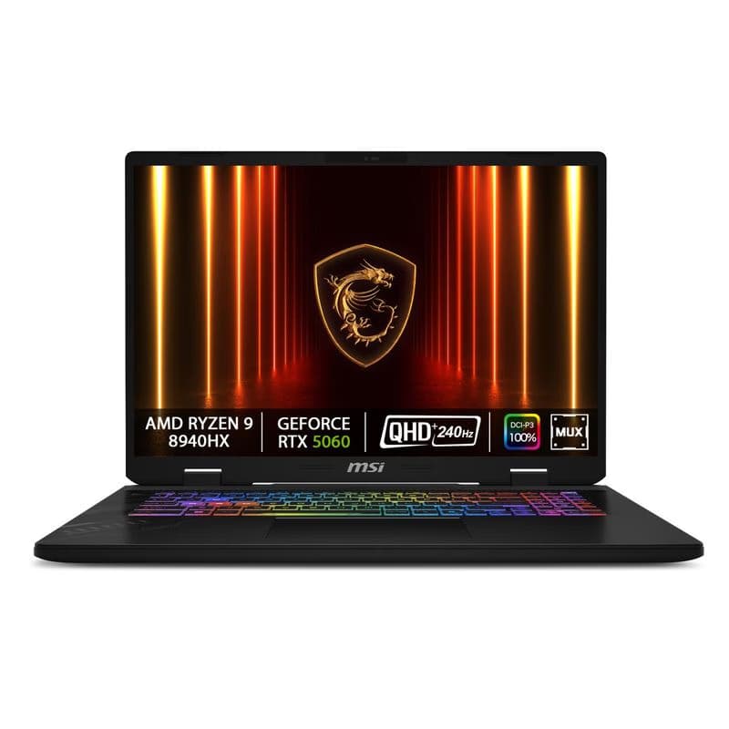 MSI Crosshair A17 HX D8WFKG-011SK/Ryzen 9 8940HX/32GB/1TB SSD/RTX 5060, 8GB/17" QHD+ IPS, 240Hz/Win 11 home/čierna 1