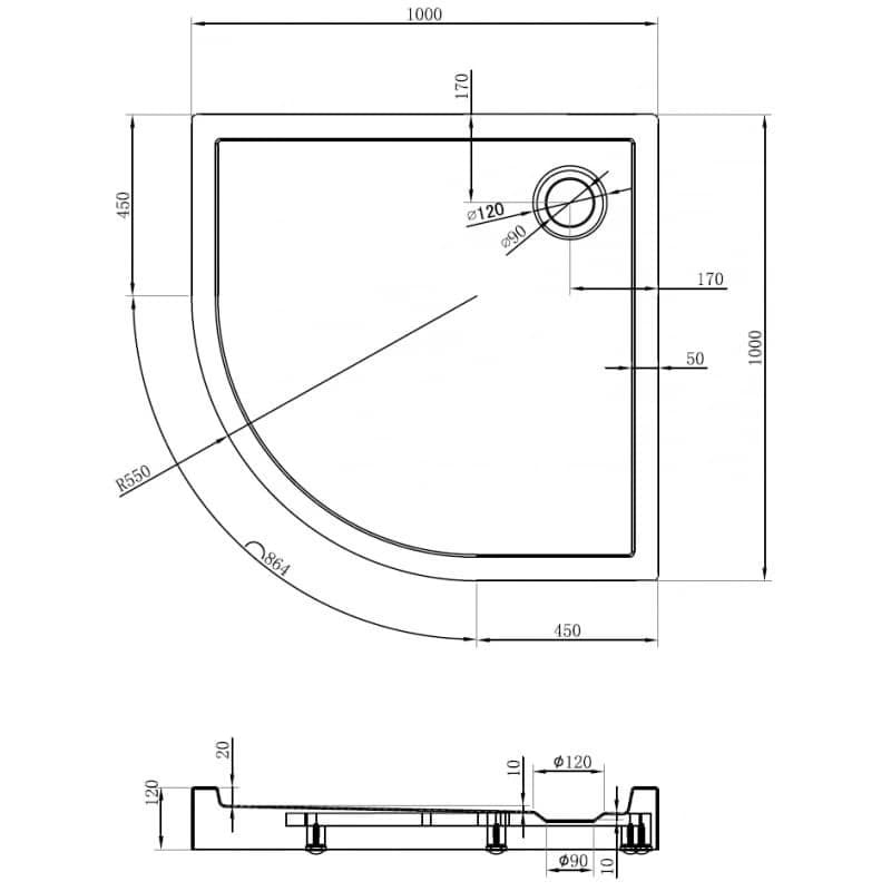 Mexen Flow 100 x 100 cm 46Q701010H 6