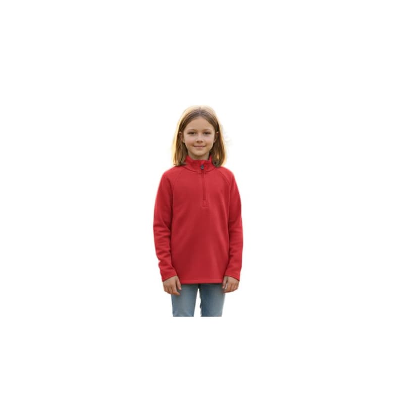 Dievčenská lyžiarska mikina s 1 2 zipsom COLOR KIDS Fleece Pulli - Stretch-5380-Diva Pink 1