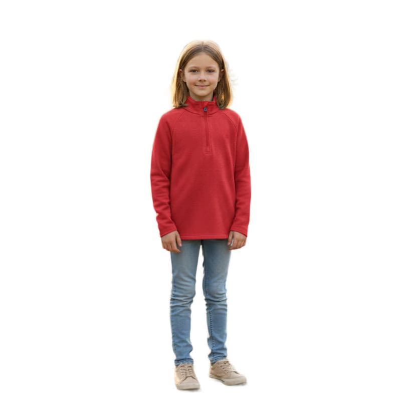 Dievčenská lyžiarska mikina s 1 2 zipsom COLOR KIDS Fleece Pulli - Stretch-5380-Diva Pink 2