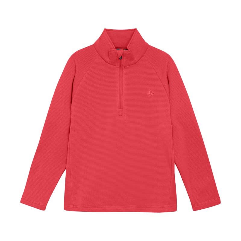 Dievčenská lyžiarska mikina s 1 2 zipsom COLOR KIDS Fleece Pulli - Stretch-5380-Diva Pink 3