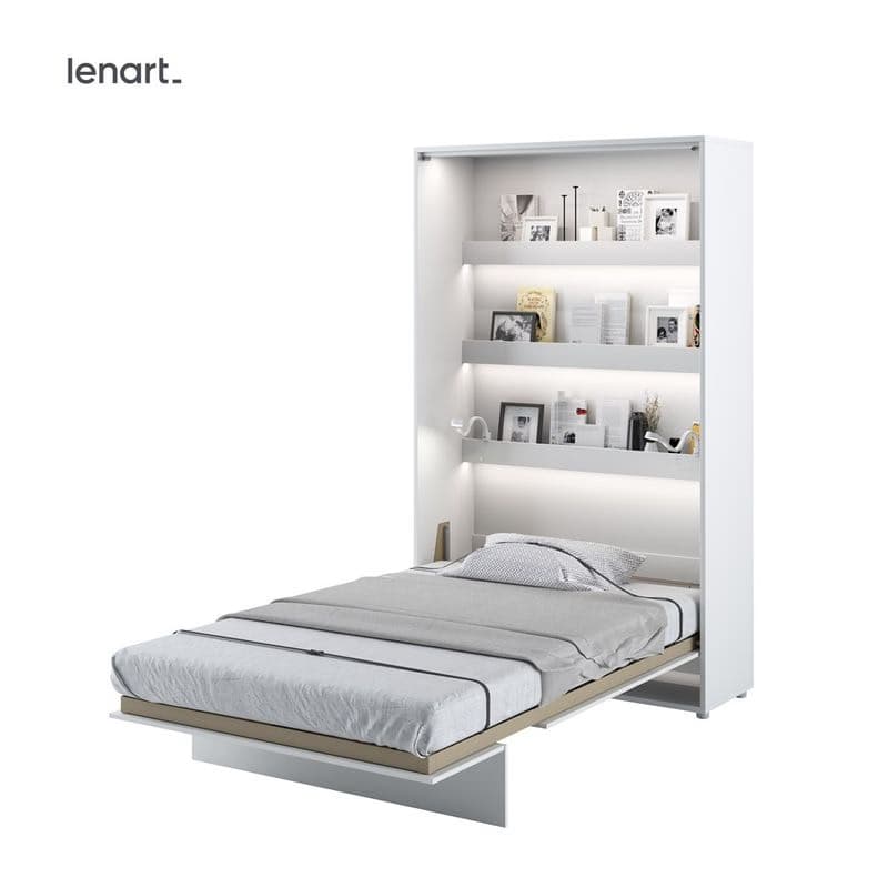 Dig-net nábytok Sklápacia posteľ Lenart BED CONCEPT BC-02p biely lesk | 120 x 200 cm 1