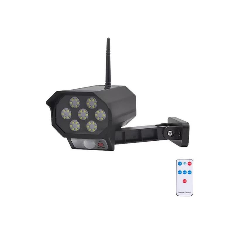 LED maketa bezpečnostnej kamery so senzorom LED/5W/5,5V IP65 + diaľkový ovládač SOLAR FAKE CAM 1