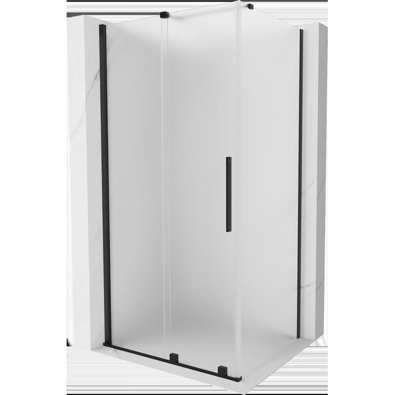 MEXEN/S - Velár sprchovací kút, posuvné dvere 110 x 120, dekor, čierna 871-110-120-31-70