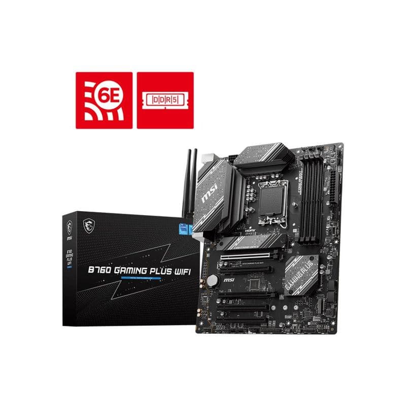 MSI MB Sc LGA1700 B760 GAMING PLUS WIFI, Intel B760, 4xDDR5, 1xDP, 1xHDMI, ATX 1