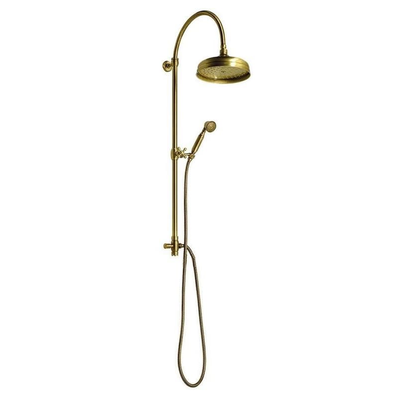 SAPHO - ANTEA sprchový stĺp k napojeniu na batériu, hlavová a ručná sprcha, bronz SET036