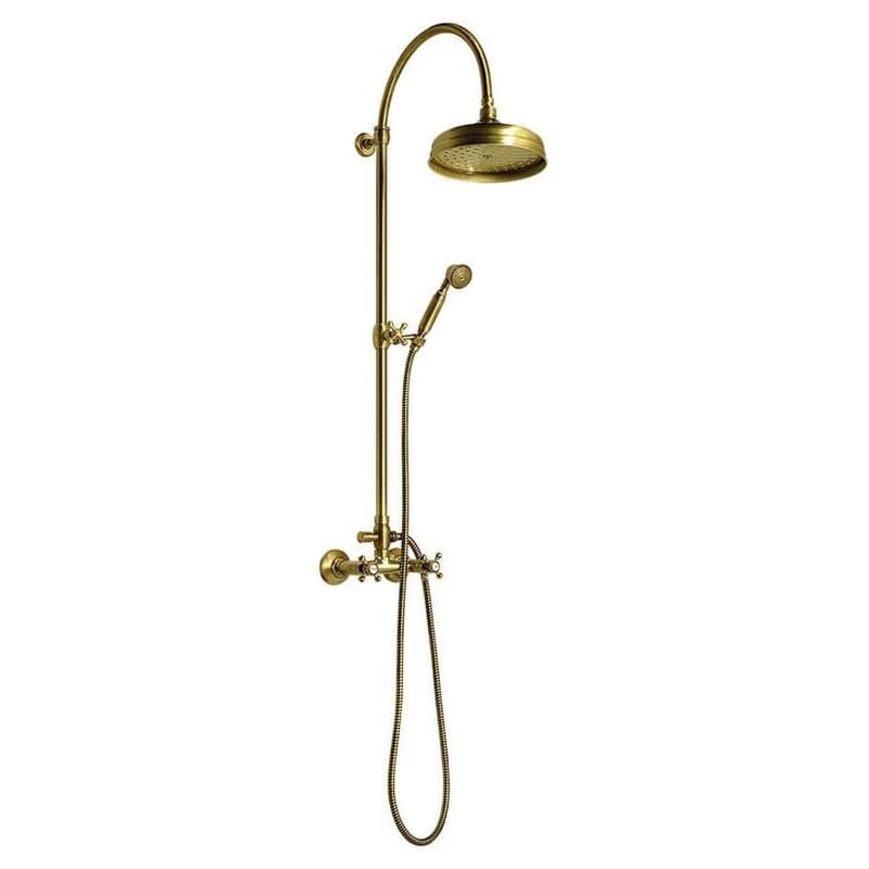 SAPHO - ANTEA sprchový stĺp k napojeniu na batériu, hlavová a ručná sprcha, bronz SET036 2