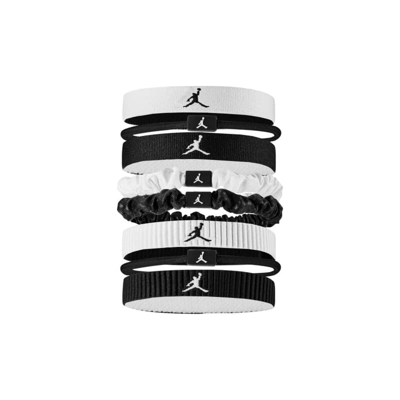 Dámska čelenka NIKE JORDAN MW HEAD TIES 8PK WH BK BK 1