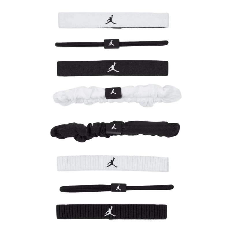 Dámska čelenka NIKE JORDAN MW HEAD TIES 8PK WH BK BK 2