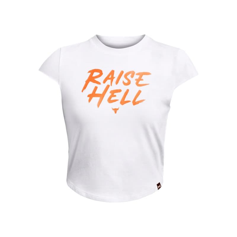 Dámske tričko s krátkym rukávom UNDER ARMOUR PROJECT ROCK PROJECT ROCK Undrgrnd Cap Slv Tee-WHT 3
