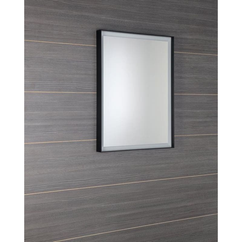 SAPHO - SORT zrkadlo s LED osvetlením 60x80cm, čierna mat ST080 3