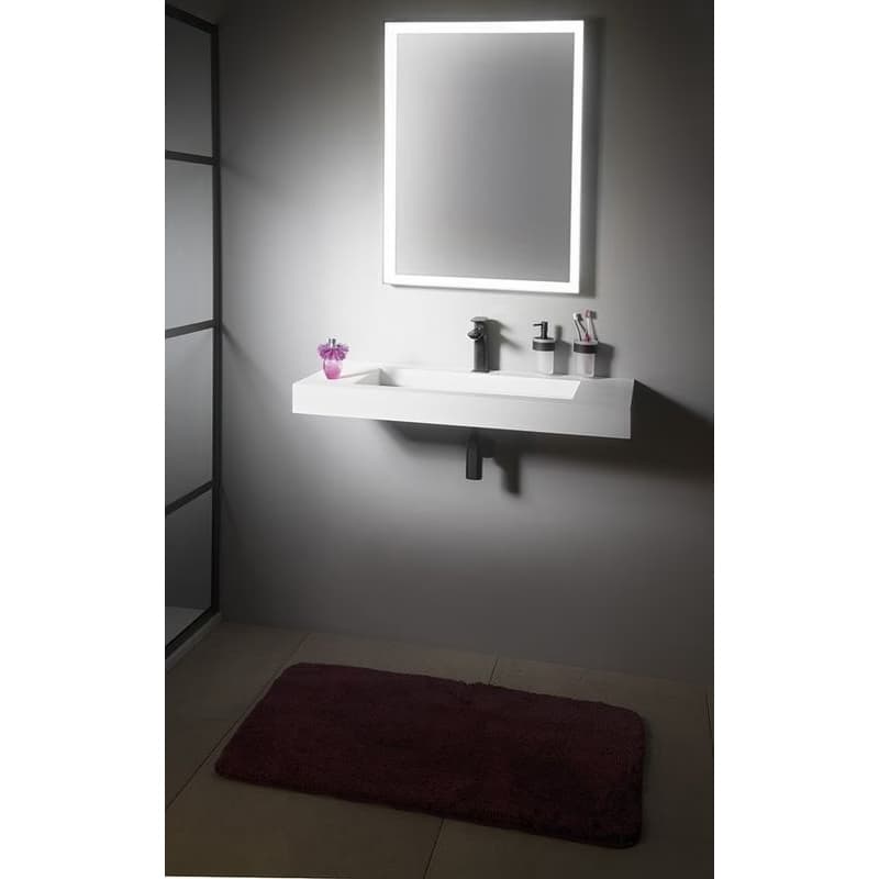 SAPHO - SORT zrkadlo s LED osvetlením 60x80cm, čierna mat ST080 5