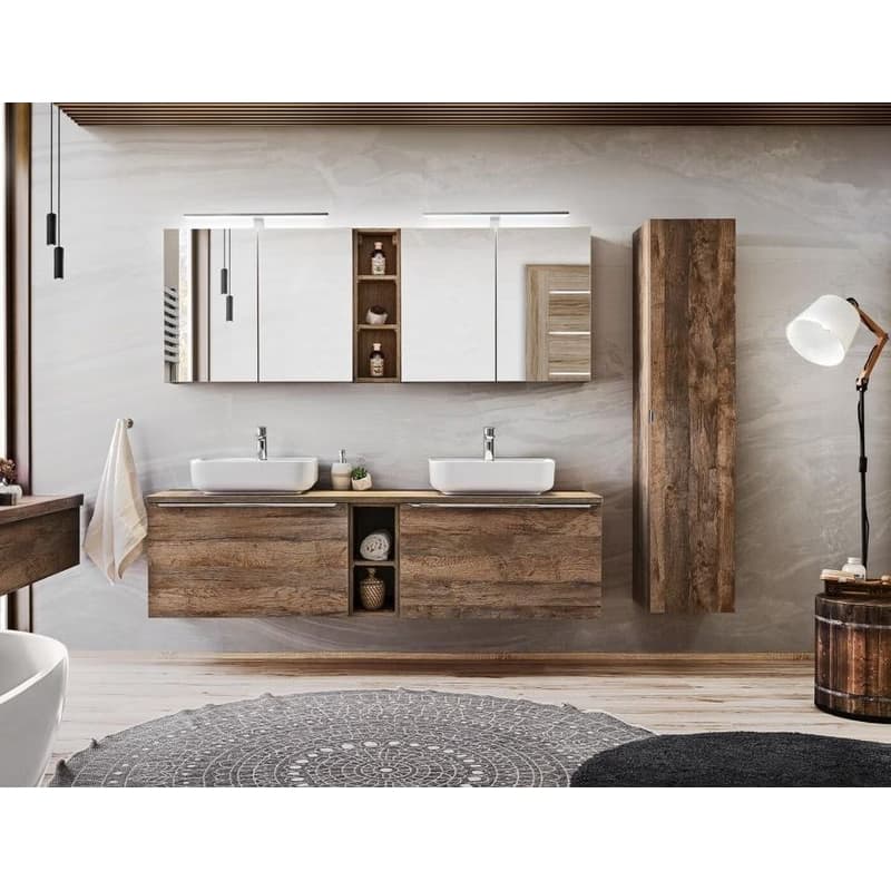 ArtCom Regál do kúpeľne SANTA FE Oak 83-01 6