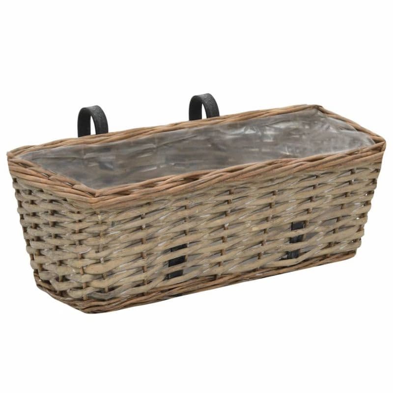 Truhlík na balkón prútený 40 cm 2 ks Dekorhome 3