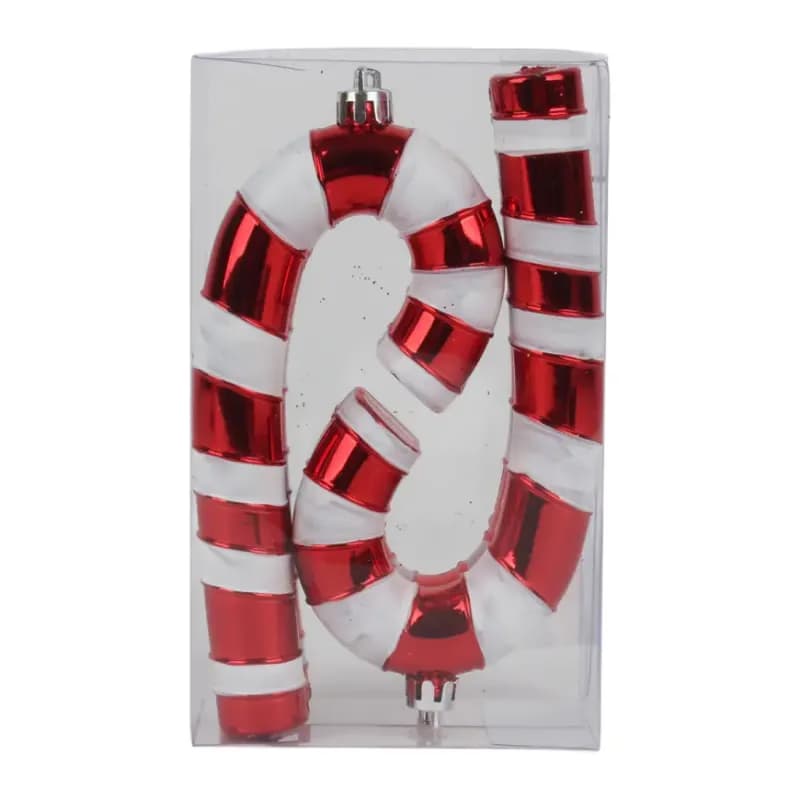 Vianočná guľa cukrová palička 4 ks 13,5 cm 48531 1