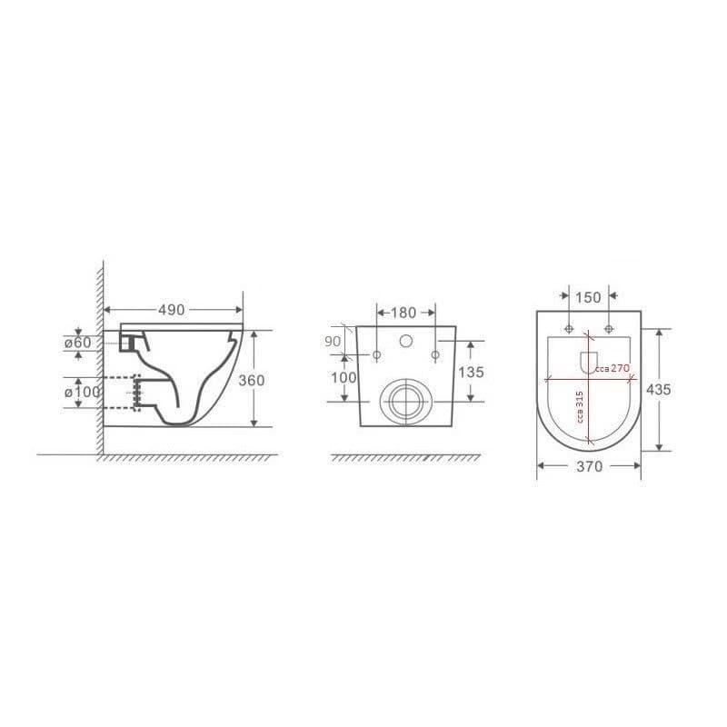 HOPA - Závesné WC ARCO RIMLESS sa SLIM sedadlom Soft-close OLKLT046E 2