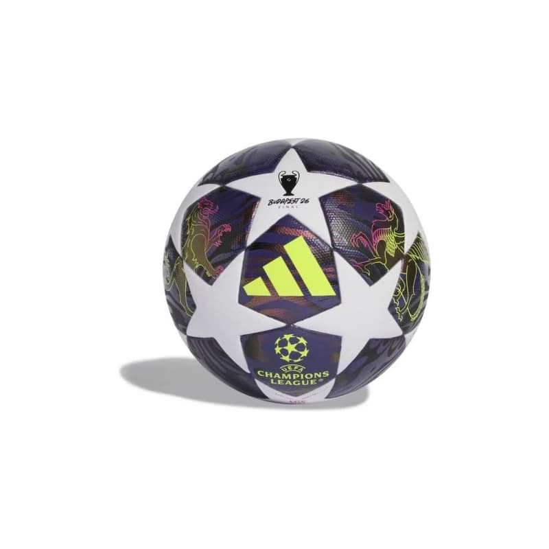 Juniorská futbalová lopta ADIDAS UCL LGE J350 F DPURPL WHITE SYELLO