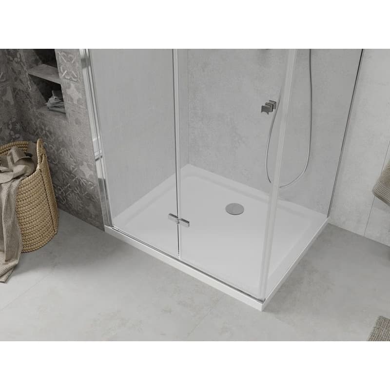 MEXEN/S - Sprchovací kút zalamovací Lima 90x70, číre sklo, chróm + vanička 856-090-070-00-00-4010 5