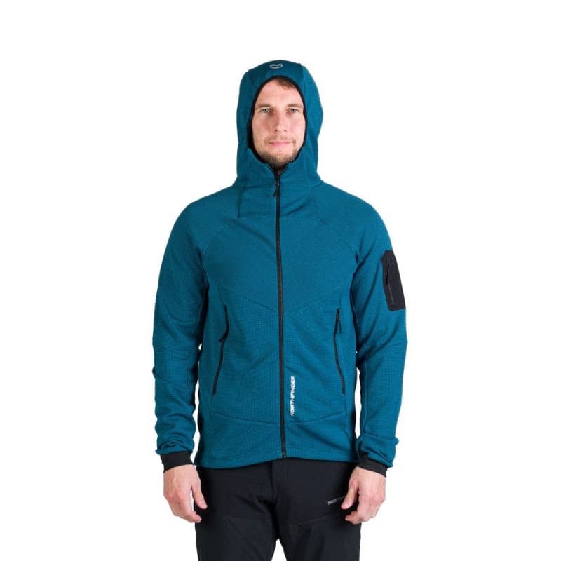 Pánska turistická mikina so zipsom NORTHFINDER GIOELE-630inkblueblack 3