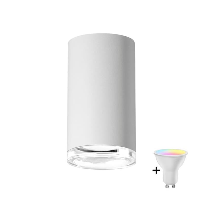 LED RGBW Stmievateľné kúpeľňové bodové svietidlo TURYN 1xGU10/4,8W/230V IP44 biela SA1884+AI2382