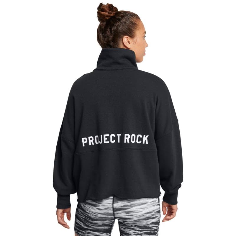 Dámska zateplená mikina s kapucňou UNDER ARMOUR PROJECT ROCK PROJECT ROCK W Half Zip Pullover-BLK 3