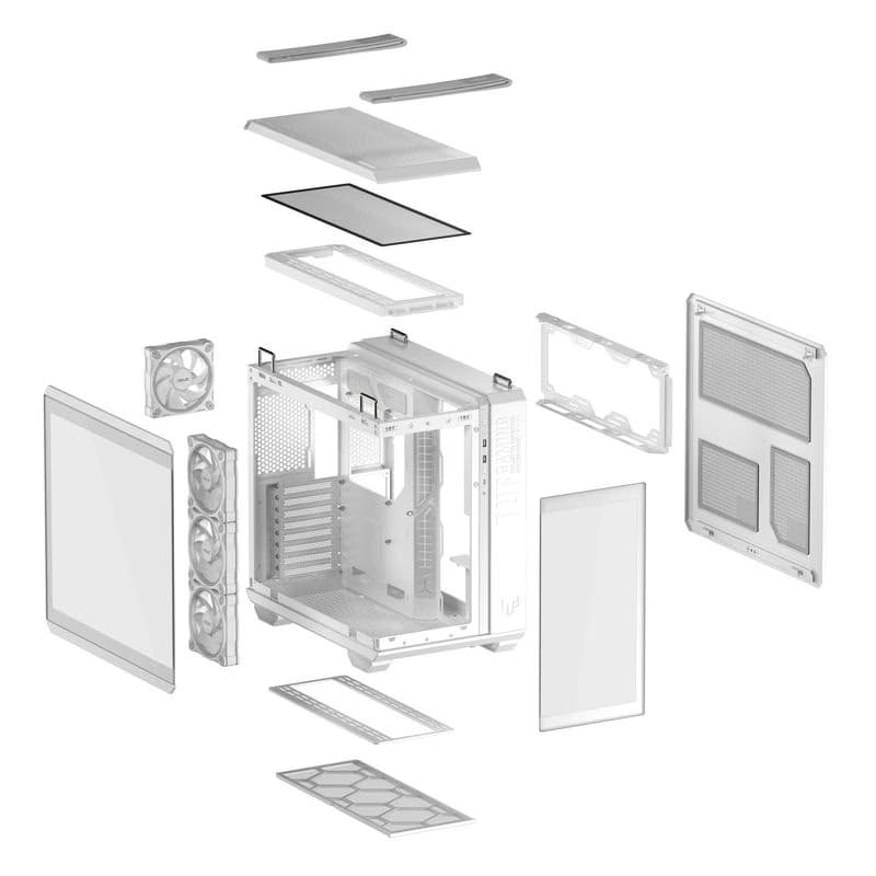 ASUS case GT502 HORIZON WHITE, ARGB, TEMPERED GLASS 6