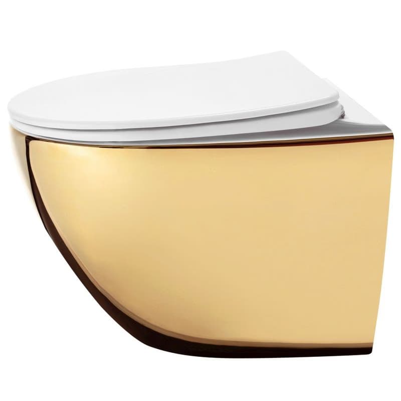 REA - Závesná WC misa Carlo Mini Tornado NFQ GOLD WHITE REA-C6006 6