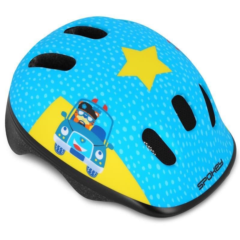 Detská cyklistická prilba FUN POLICE, 52-56 cm