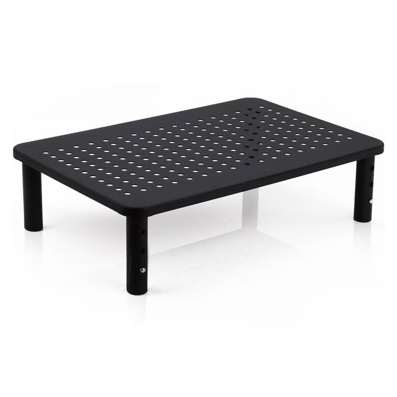 OneConcept Stojan na monitor, kovový, dierovaný vzor, 37 × 10 × 24 cm (Š × V × H) 1