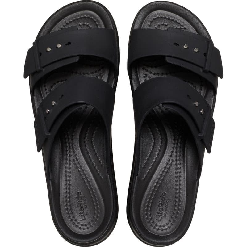 Dámske sandále na platforme (módna obuv) CROCS Brooklyn Buckle Low Wedge W black 3