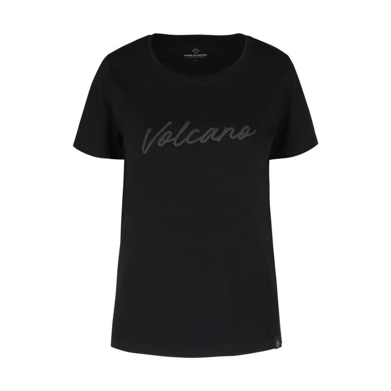 Dámske tričko s krátkym rukávom s v-výstrihom VOLCANO T-PARSLEY-BLACK 3