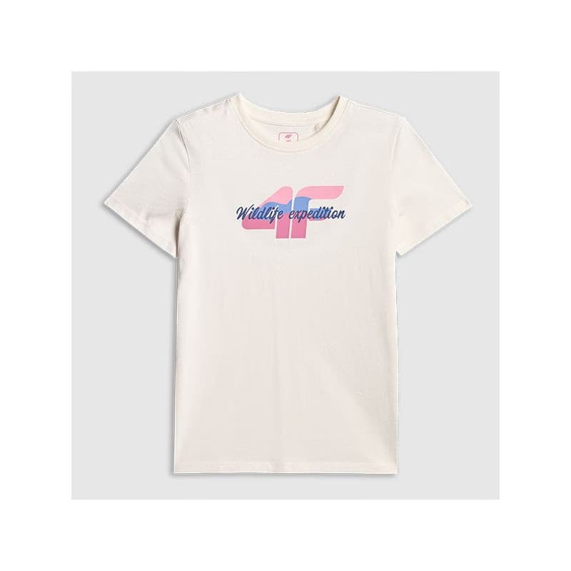 Dievčenské tričko s krátkym rukávom 4F JUNIOR TSHIRT F2885-11S-OFF WHITE 4