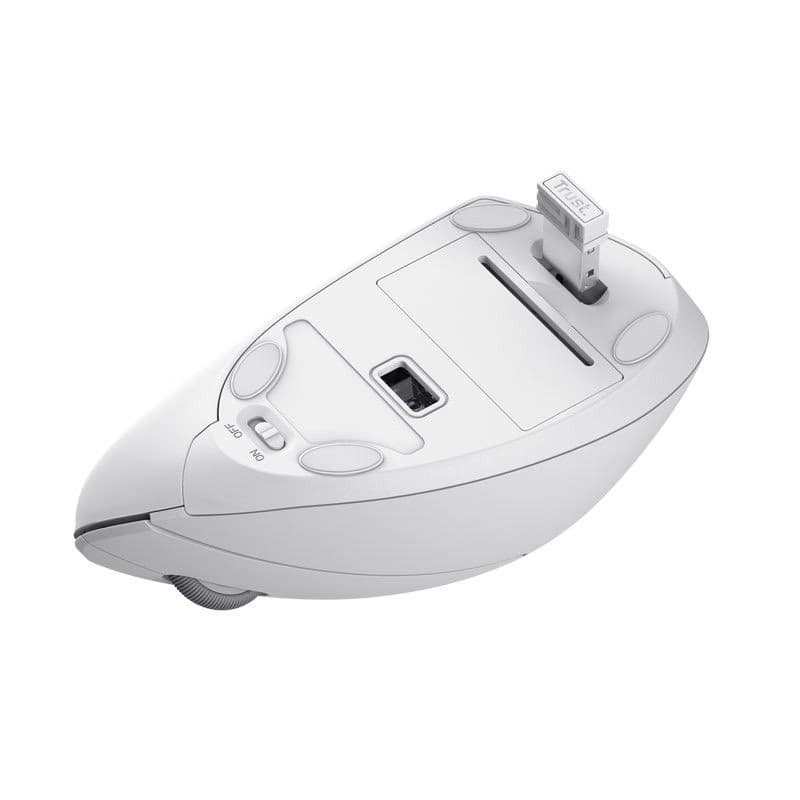 TRUST vertikálna myš Verto bezdrôtová ergonomická myš, USB, biela 2