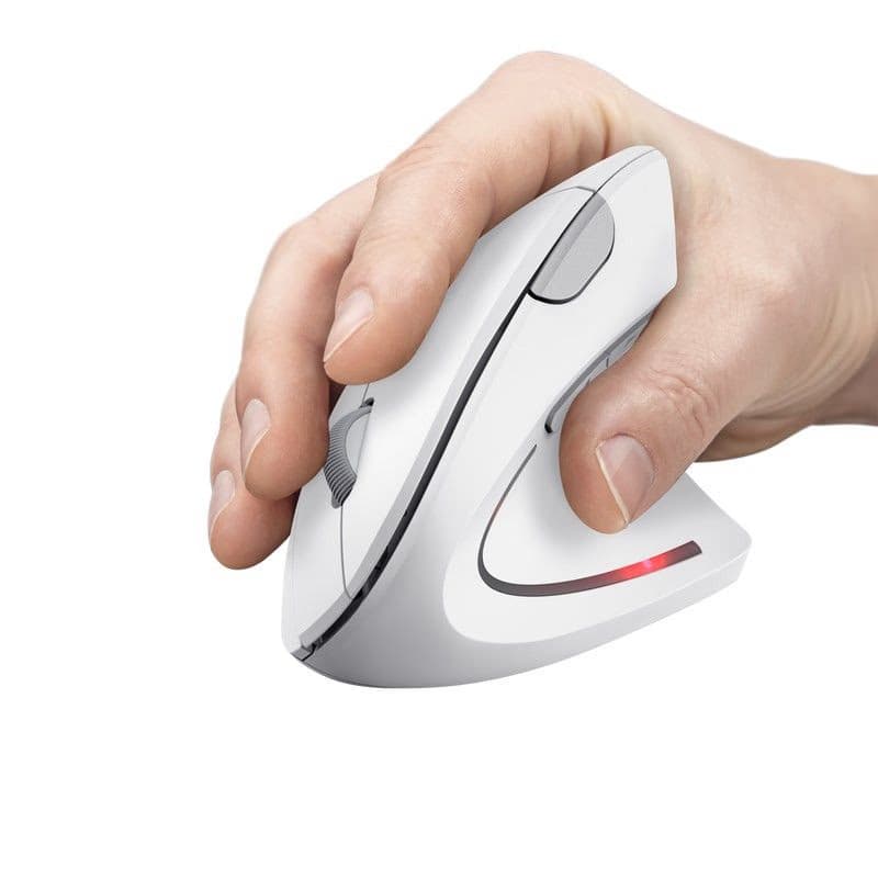 TRUST vertikálna myš Verto bezdrôtová ergonomická myš, USB, biela 3