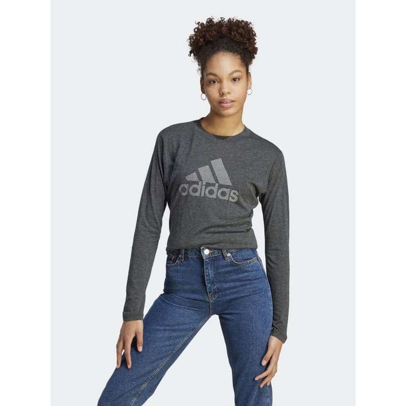 Dámske tričko s dlhým rukávom ADIDAS W WINRS 3.0 LS-IM2433-black melange grey three 2