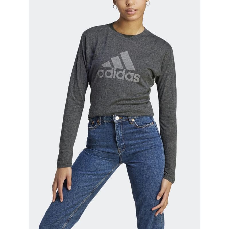 Dámske tričko s dlhým rukávom ADIDAS W WINRS 3.0 LS-IM2433-black melange grey three 5